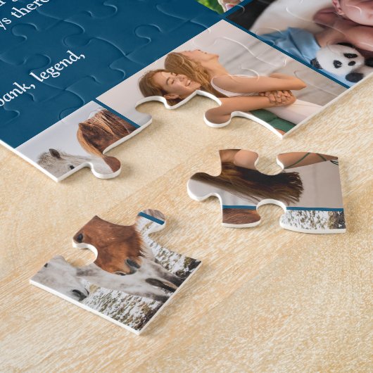 Bester Vater Papa Pater Definition 14 Foto Blau Puzzle (Seite)