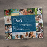 Bester Vater Papa Pater Definition 14 Foto Blau Puzzle<br><div class="desc">14 Foto Collage Puzzle für Sie zu personalisieren für Ihre besondere Papa, Papa, Papa oder Vater, um ein einzigartiges Geschenk für Vatertag, Geburtstage, Weihnachten oder jeden Tag, den Sie gewollt, um zu zeigen, wie viel er für Sie bedeutet. Eine perfekte Art, ihm zu zeigen, wie phantastisch er jeden Tag ist....</div>