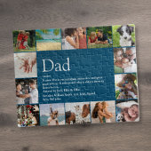 Bester Vater Papa Pater Definition 14 Foto Blau Puzzle