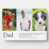 Bester Vater, Papa, Vater je Definition 3 Foto Fotoplatte (Vorderseite)