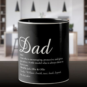 Bester Vater, Papa, Vater je Definition Skript Zweifarbige Tasse