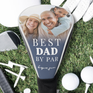 Bester Vater Par Blau Foto Golf Headcover