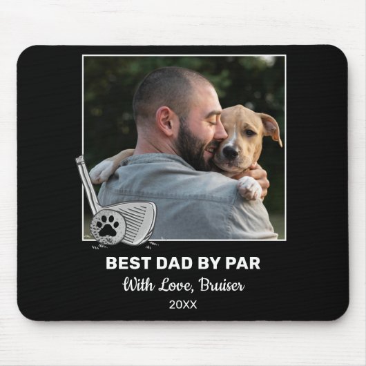 Bester Vater Par Custom Haustier Foto Mousepad (Vorne)