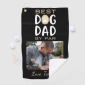 Bester Vater Par Dog Foto Name Golfhandtuch (Insitu)