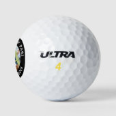 Bester Vater Par Foto Black Golfball (Logo)