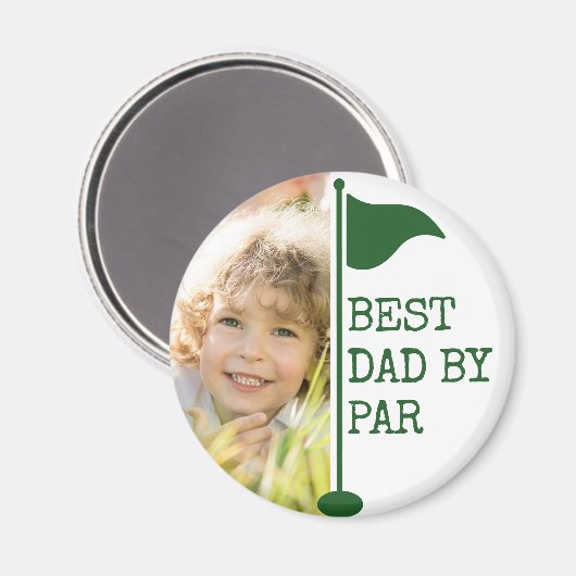 Bester Vater Par Foto Golf Flagge Magnet (Vorderseite/Rückseite)