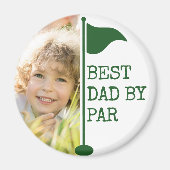 Bester Vater Par Foto Golf Flagge Magnet (Vorne)