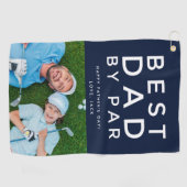 Bester Vater Par Foto Golf Vatertag Geschenk Golfhandtuch (Horizontal)