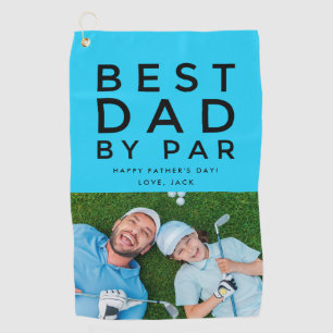 Bester Vater Par Foto Golf Vatertag Geschenk  Golfhandtuch