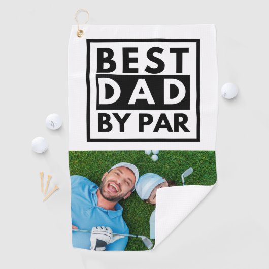 Bester Vater Par Foto Golfhandtuch (Insitu)