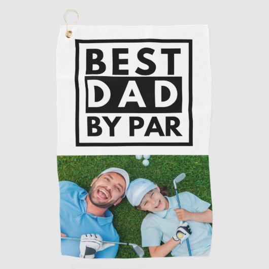 Bester Vater Par Foto Golfhandtuch (Vorderseite)