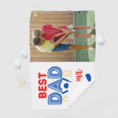 Bester Vater Par Foto Golfhandtuch (Insitu)