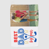 Bester Vater Par Foto Golfhandtuch (Vorderseite)