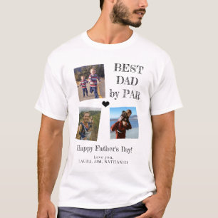 Bester Vater, Par Glücklicher Vatertag 3-Foto-Coll T-Shirt