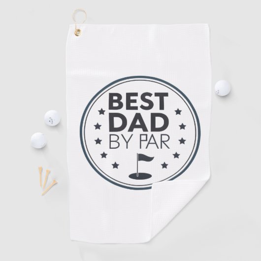Bester Vater Par Golf-Abzeichen-Design Golfhandtuch (Insitu)