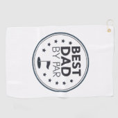 Bester Vater Par Golf-Abzeichen-Design Golfhandtuch (Horizontal)
