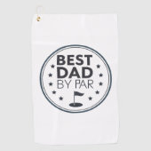Bester Vater Par Golf-Abzeichen-Design Golfhandtuch (Vorderseite)