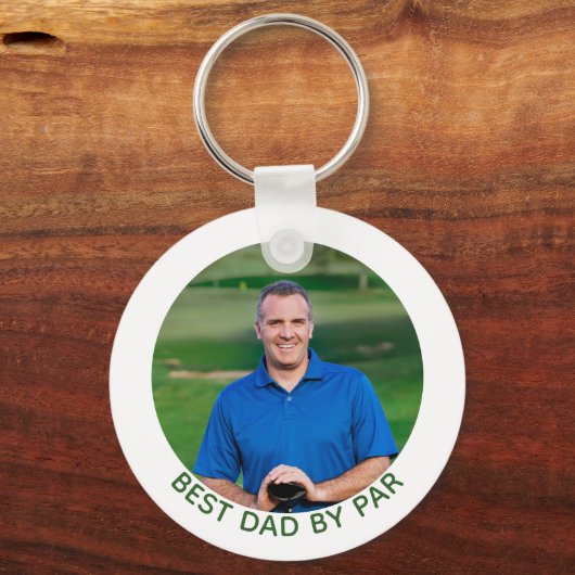 Bester Vater Par Golf Foto Schlüsselanhänger (Vorderseite)