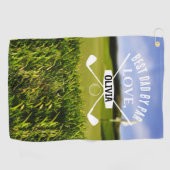 Bester Vater Par Golf Lover Vatertag Golfhandtuch (Horizontal)