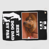 Bester Vater Par Golf mit individuellem Foto Golfhandtuch (Horizontal)