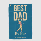 Bester Vater Par Golf Swing Mustache Funny Golfhandtuch (Vorderseite)
