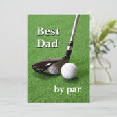Bester Vater, par Golf-Thema Karte (Stehend Vorderseite)