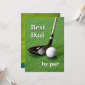 Bester Vater, par Golf-Thema Karte (Vorderseite/Rückseite Beispiel)
