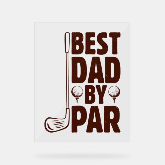 Bester Vater Par Golf Vater Acrylschild (Vorderseite)
