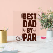 Bester Vater Par Golf Vater Acrylschild (Hochzeit)