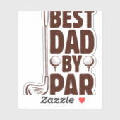 Bester Vater Par Golf Vater Aufkleber (Blatt)