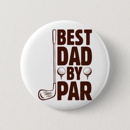 Bester Vater Par Golf Vater Button (Vorderseite)