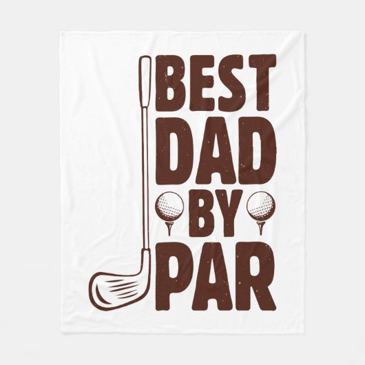Bester Vater Par Golf Vater Fleecedecke (Vorderseite)