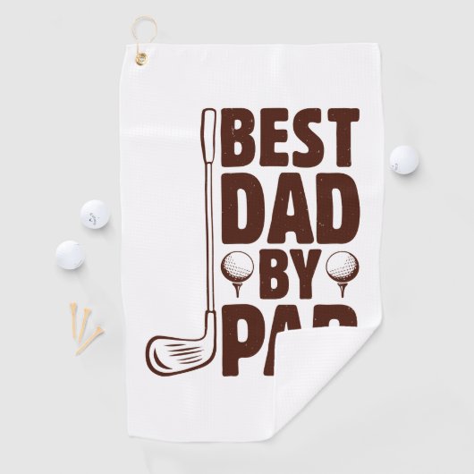 Bester Vater Par Golf Vater Golfhandtuch (Insitu)