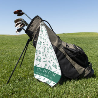 Bester Vater, Par Golf-Vater, individuelle Namen h Golfhandtuch