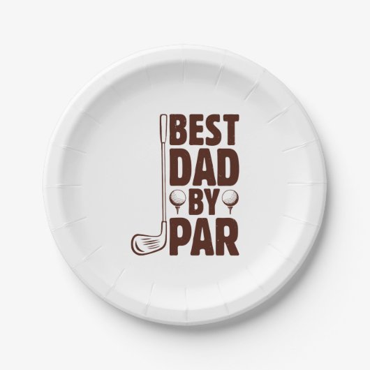 Bester Vater Par Golf Vater Pappteller (Vorderseite)