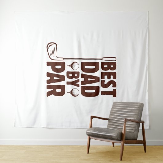 Bester Vater Par Golf Vater Wandteppich (Beispiel (Horizontal))