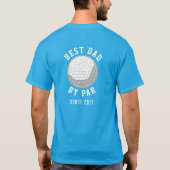 Bester Vater Par Golfo Papa T-Shirt (Rückseite)