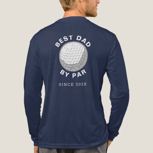 Bester Vater Par Golfo Papa Tri-Blend Shirt (Rückseite)