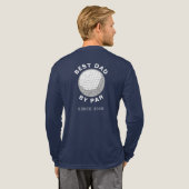 Bester Vater Par Golfo Papa Tri-Blend Shirt (Voller Rücken)