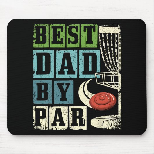Bester Vater Par - Lustiger Disc-Golf-Spieler Flie Mousepad (Vorne)