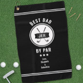 Bester Vater Par Moderner Golfer Golf Lover Black Golfhandtuch