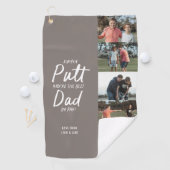 Bester Vater Par Multi-Foto Golf Vathers Day Taube Golfhandtuch (Insitu)