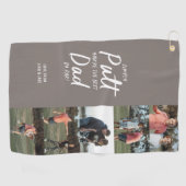 Bester Vater Par Multi-Foto Golf Vathers Day Taube Golfhandtuch (Horizontal)
