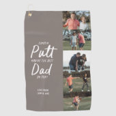 Bester Vater Par Multi-Foto Golf Vathers Day Taube Golfhandtuch (Vorderseite)