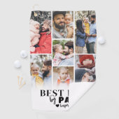 Bester Vater Par Personalisiertes Foto Golfhandtuch (Insitu)