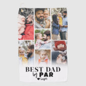 Bester Vater Par Personalisiertes Foto Golfhandtuch (Vorderseite)