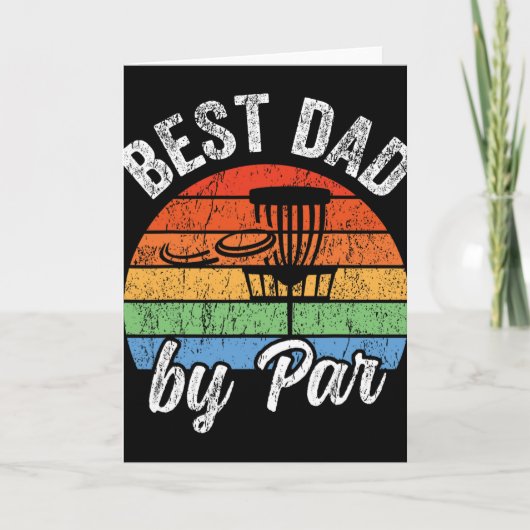 Bester Vater Par-Spaßiger Vatertag-Discgolf Karte (Vorderseite)