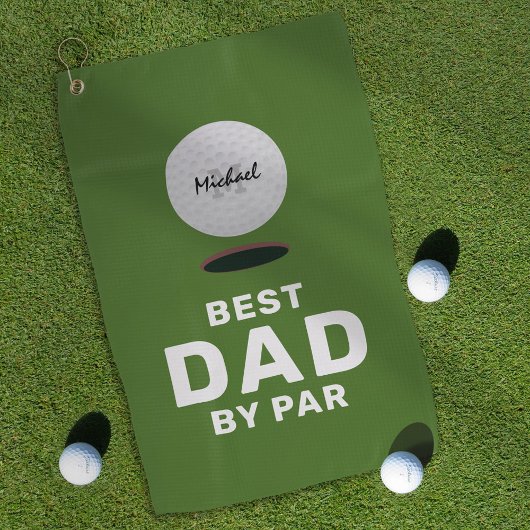 Bester Vater Par Vatertag Name Golf Handtuch