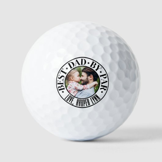 Bester Vater, Par-Vorlage Foto Golfball (Vorderseite)