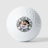 Bester Vater, Par-Vorlage mit Foto Golfball (Vorderseite)